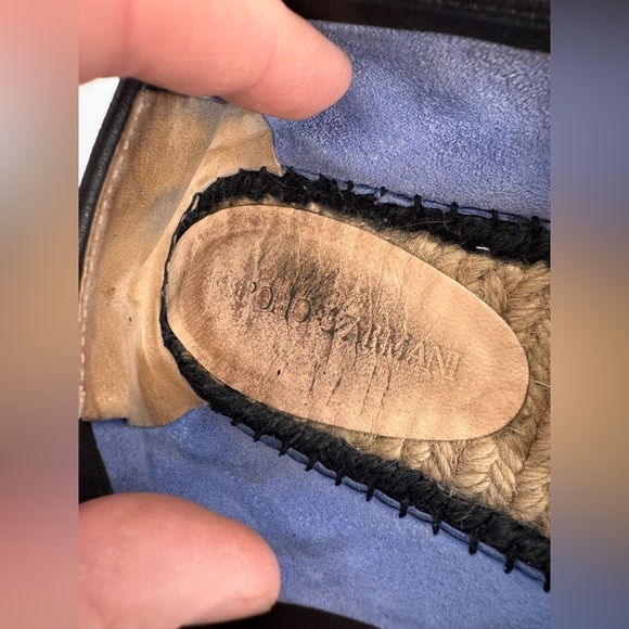 Emporio Armani Blue Suede Espadrilles Sz. 6 - Picture 4 of 7